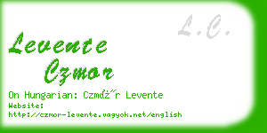 levente czmor business card